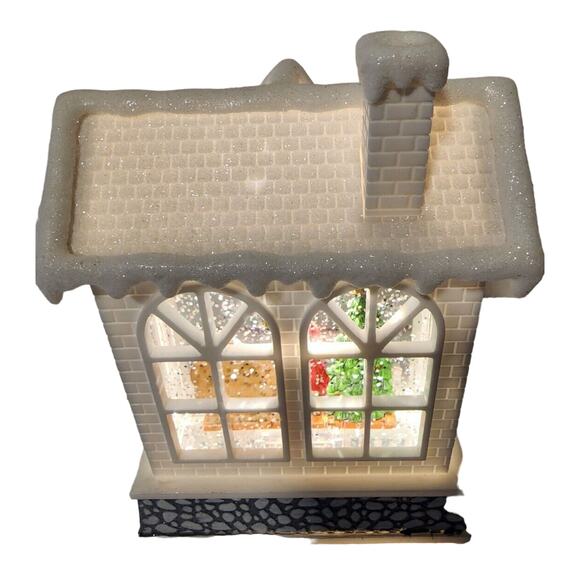 DILLARD'S Illuminated Snow House Santa Kissing Mrs Claus SEE PHOTOS AND VIDEO - Picture 11 of 16